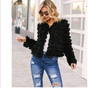 Faux fur jacket